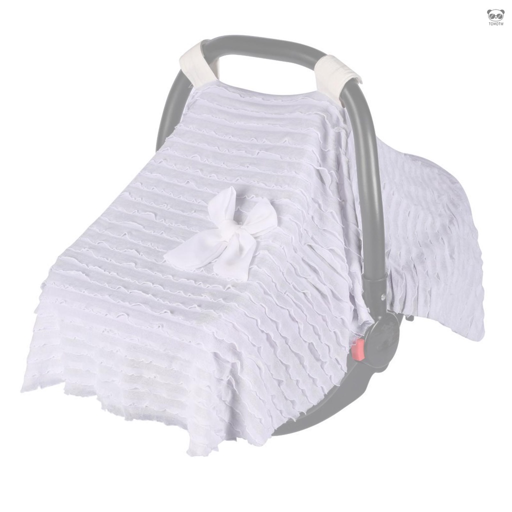 嬰兒提籃式座椅遮陽罩 透氣滌綸防護罩 110*77cm 白色（貨號：210701）