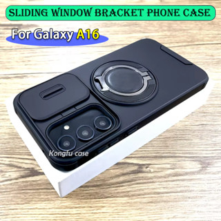 SAMSUNG 適用於三星 Galaxy A16 GalaxyA16 5G 4G 防震手機殼護甲環支架支架推相機鏡頭保護