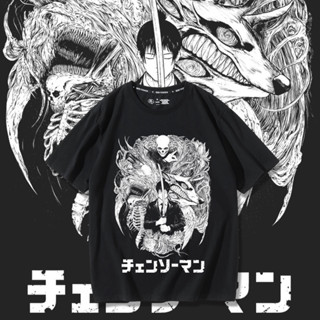 限時下殺。五折起。電鋸人聯名T恤早川秋動漫周邊衣服日系二次元夏季純棉寬鬆短袖男