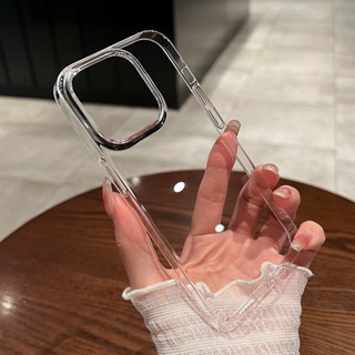 適用於 iPhone 16 15 14 13 12 11 Pro Max Plus X 水晶硬質防震的非黃色超薄透明