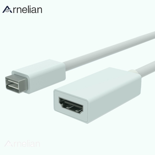 Arnelian Mini DVI 公頭轉 HDMI 母頭電纜顯示器視頻適配器轉換器 1080P 適用於 Mac Mac