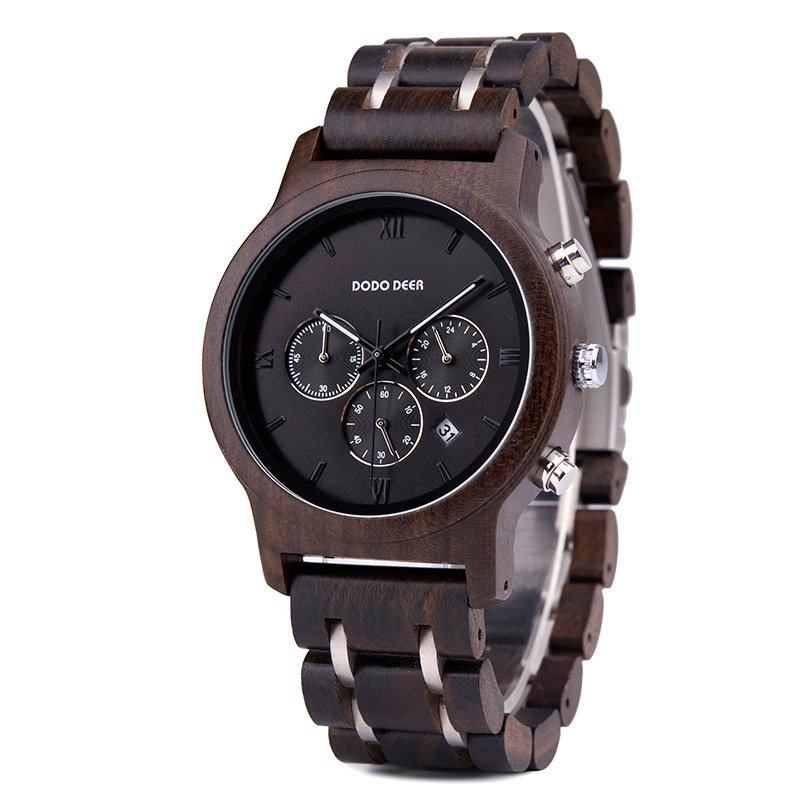 [當日出貨 新品-] DODO DEER木表男士木製手錶檀木手錶熱銷 N6XY