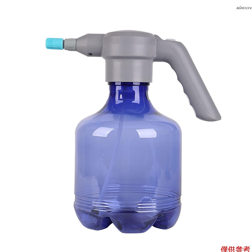 KKmoon 透明藍色 3L園藝電動噴壺 家用澆花小型噴霧器 自動灑水壺
