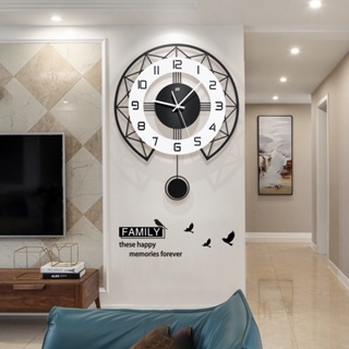 北歐鐘錶家用客廳時尚掛鐘個性創意時鐘簡約現代掛錶藝術石英鐘