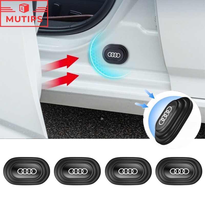 奧迪12件新型車門減震墊防撞降噪矽膠貼紙用於Audi a3 8l A1 Q5 TT mk2 A5 A4 B7 Q7