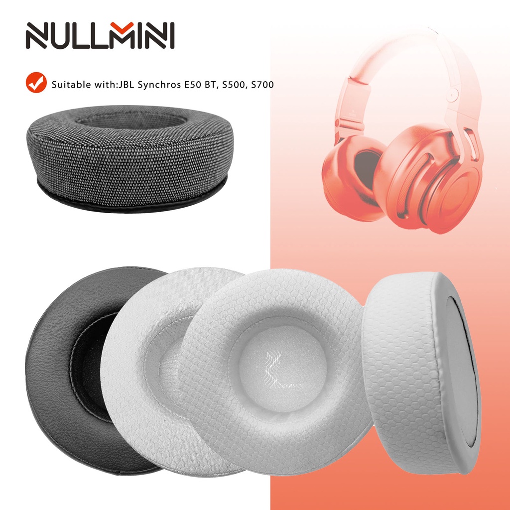 Nullmini 替換耳墊適用於 JBL Synchros E50 BT、S500、S700 耳機耳墊耳罩冷卻凝膠套頭帶