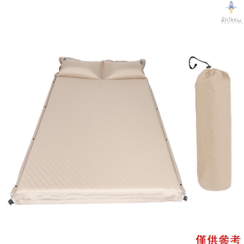 自動充氣床墊 加厚野營防潮墊 戶外露營氣墊床 帳篷地墊 午睡墊子 雙人波點款 常規3.0cm