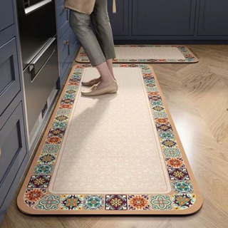 地墊 廚房專用地墊 復古風 耐髒防滑 長條吸水墊 保護地板 腳踏墊 地毯