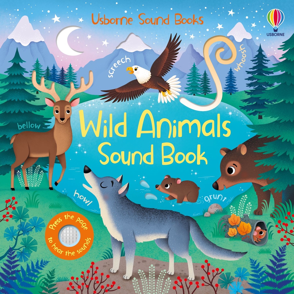 Wild Animals Sound Book (硬頁音效書)/Sam Taplin Usborne Sound Books 【禮筑外文書店】