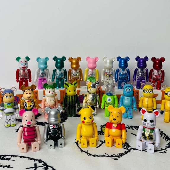 bearbrick100%積木熊大眼仔毛怪盲盒暴力熊擺件手辦玩具潮玩潮流