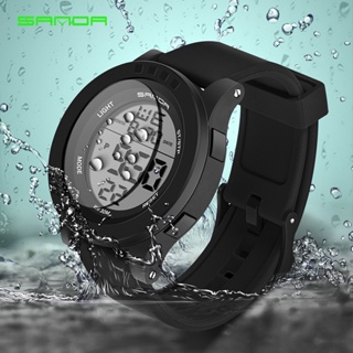 男士手錶防水個性大表盤電子錶男女學生潮流運動多功能腕錶