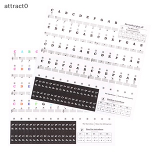 Attact 透明鋼琴鍵盤貼紙 54/61 鍵電子鍵盤鋼琴貼紙 TW