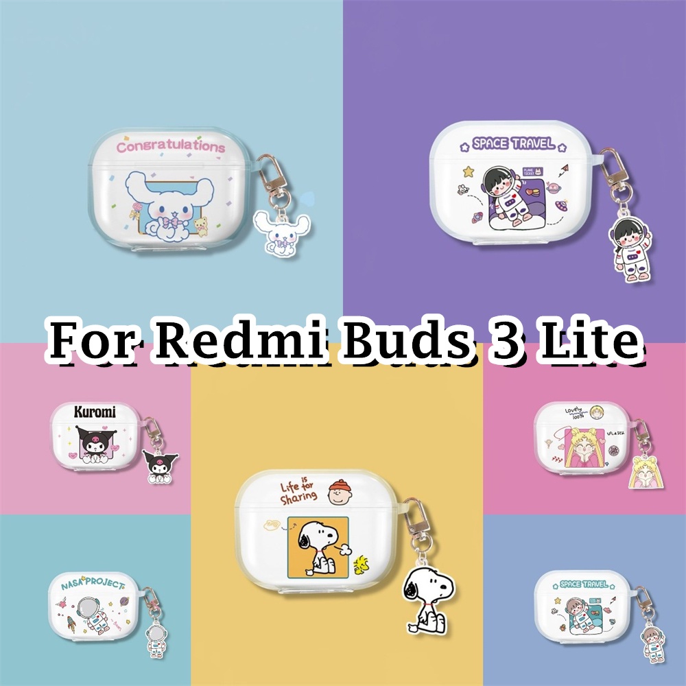 【有貨】適用於 Redmi Buds 3 Lite 保護套透明卡通軟矽膠耳機保護套保護套