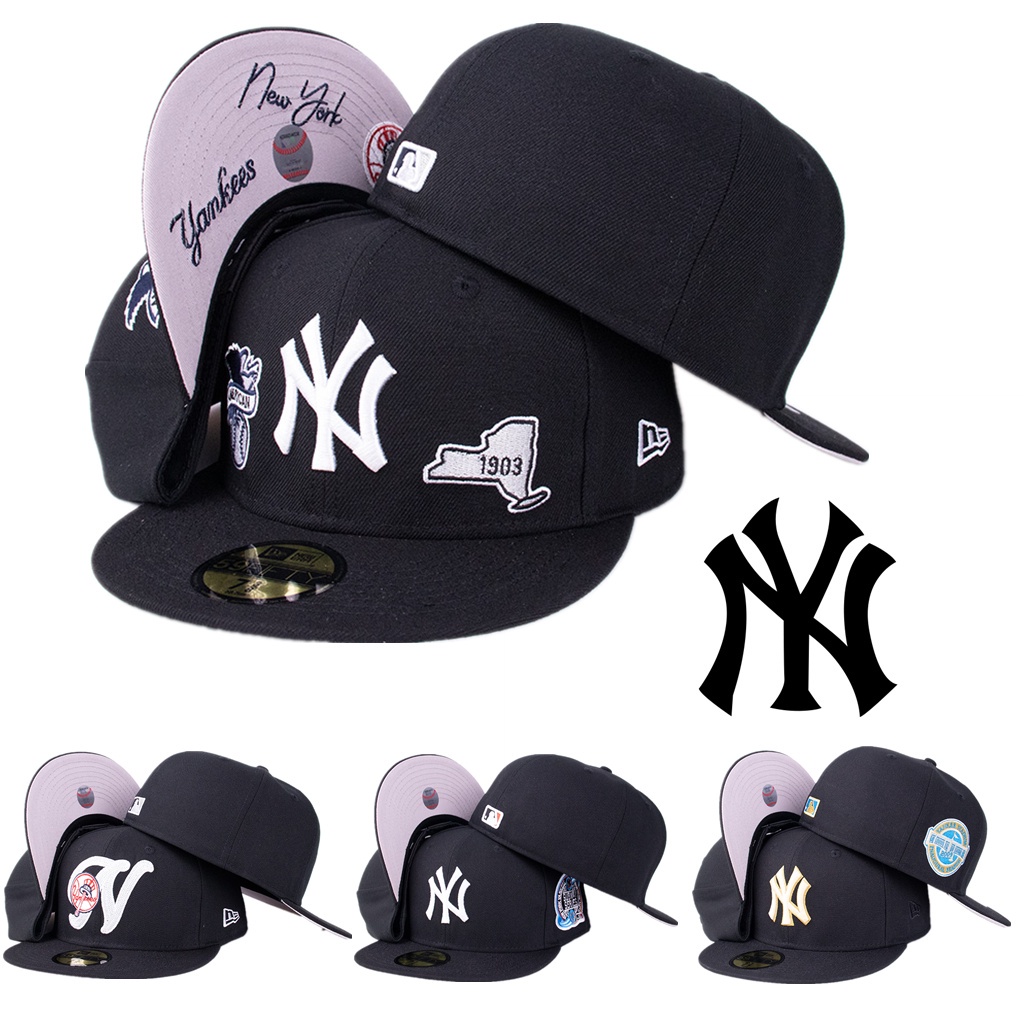 New Era New York Yankees 全封閉棒球帽嘻哈鴨舌非可調節平簷