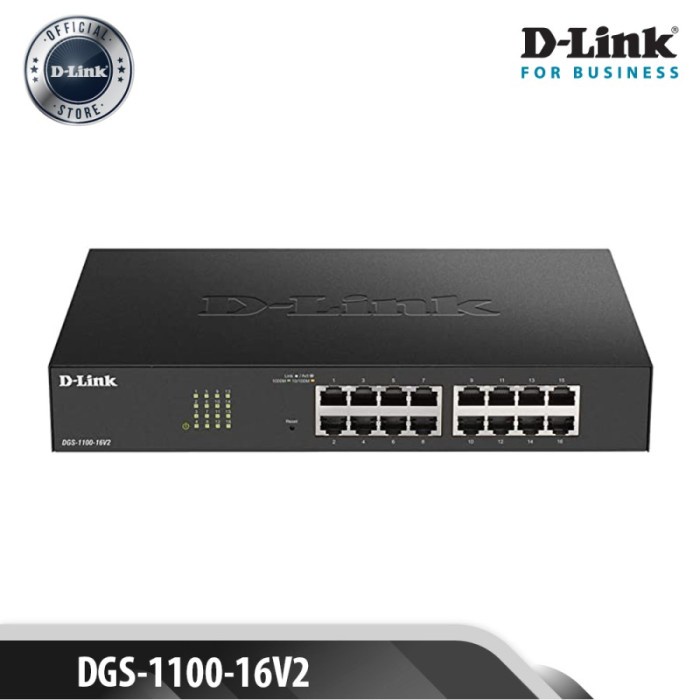 D-link DGS-1100-16V2 16口千兆智能網管交換機