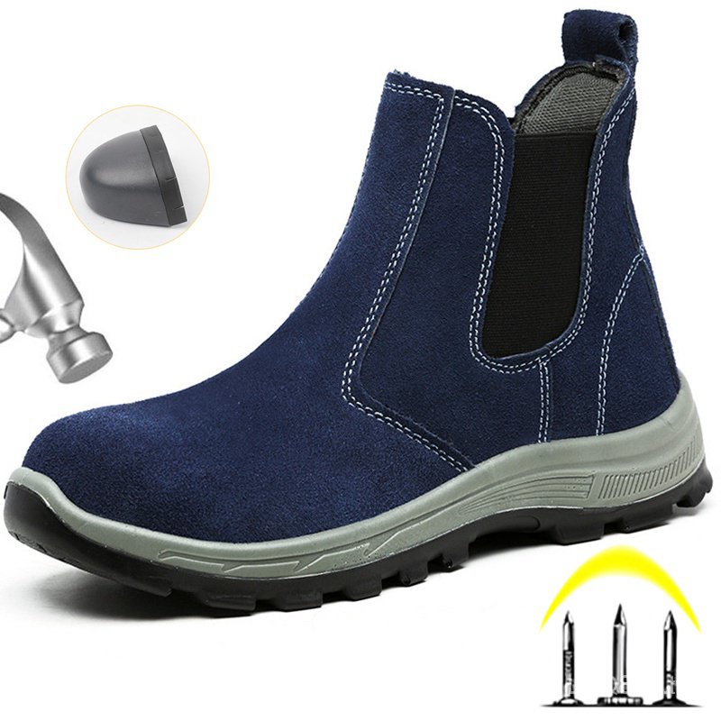 男士安全靴鞋防燙焊工安全鞋男士工作靴鋼頭堅不可摧靴防摔工作鞋fmt2
