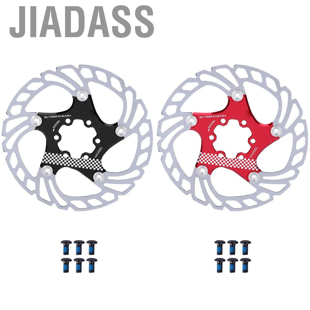 Jiadass 自行車煞車盤鋁合金 160 毫米自行車轉子帶螺絲山地浮動六螺栓騎行配件