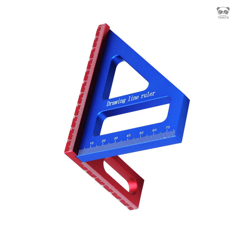 木工劃線尺 直角尺 角度尺 三角尺 劃線器 劃線規 角度器鋁合金尺 L紅三角藍