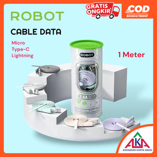 ROBOT USB 轉 Micro USB Type-C Lightning 2.4A Iphone 充電器數據線 10