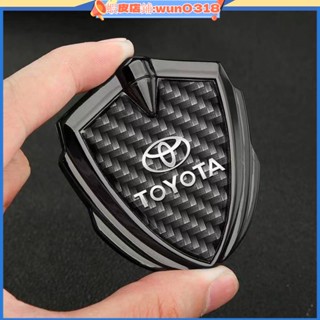 適用於 TOYOTA 豐田 金屬3D 汽車車貼車標 裝飾用品 RAV4 榮放 凱美瑞 雷凌 車窗玻璃貼紙 金屬車標貼紙