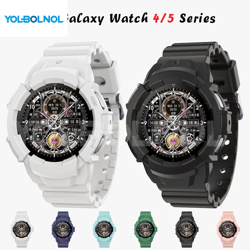 堅固錶帶帶錶殼,適用於三星Galaxy Watch 5Pro 45MM/Galaxy Watch 5/4 40/44mm