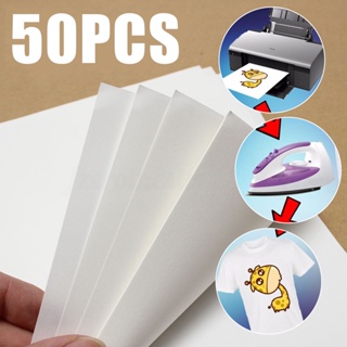 50 件 A4 熨燙熱轉印紙壓機用於輕棉 T 恤噴墨打印