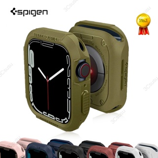 Spigen Rugged Armor 設計保護殼保護殼 TPU 軟殼保護套適用於 Apple Watch 45mm 4
