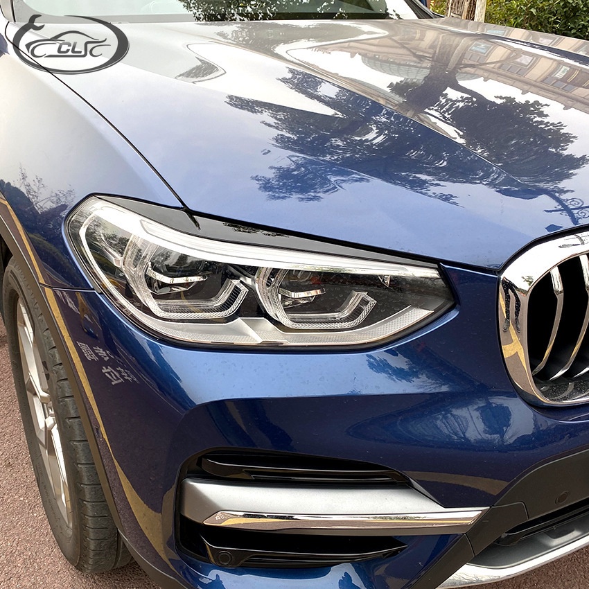 適用BMW 寶馬X3 X4 G01 G02 2018+ 前大燈燈眉車貼外飾改裝