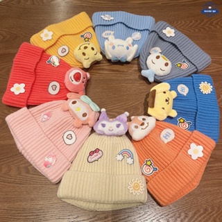 三麗鷗針織帽 Kuromi Cinnamoroll 卡哇伊卡通可愛秋冬兒童刺繡保暖護頭玩具女孩聖誕節