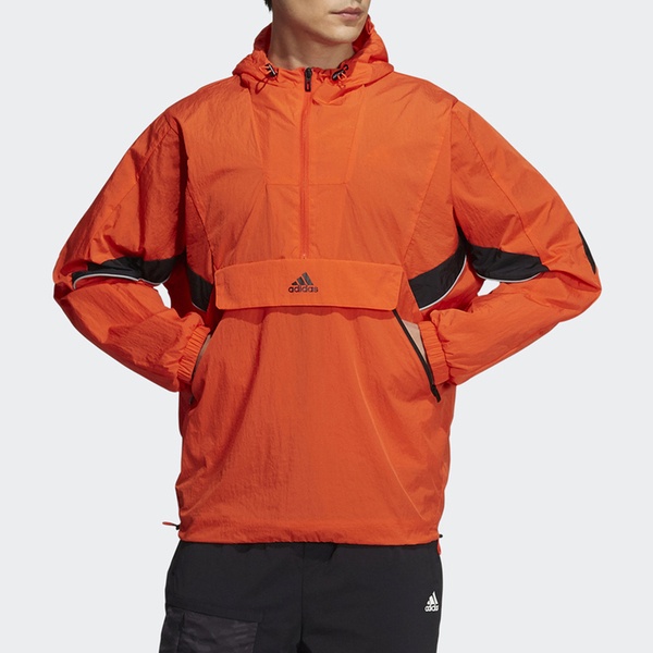 Adidas St Wv Exg Jkt H40214 男 連帽 長袖 上衣 休閒 半開式拉鍊 亞洲尺寸 橘黑