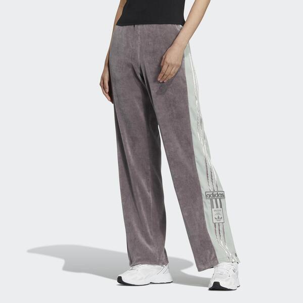 Adidas Adibreak Pant 2 IC8126 女 運動長褲 寬褲 休閒 絲絨 舒適 國際版 灰紫