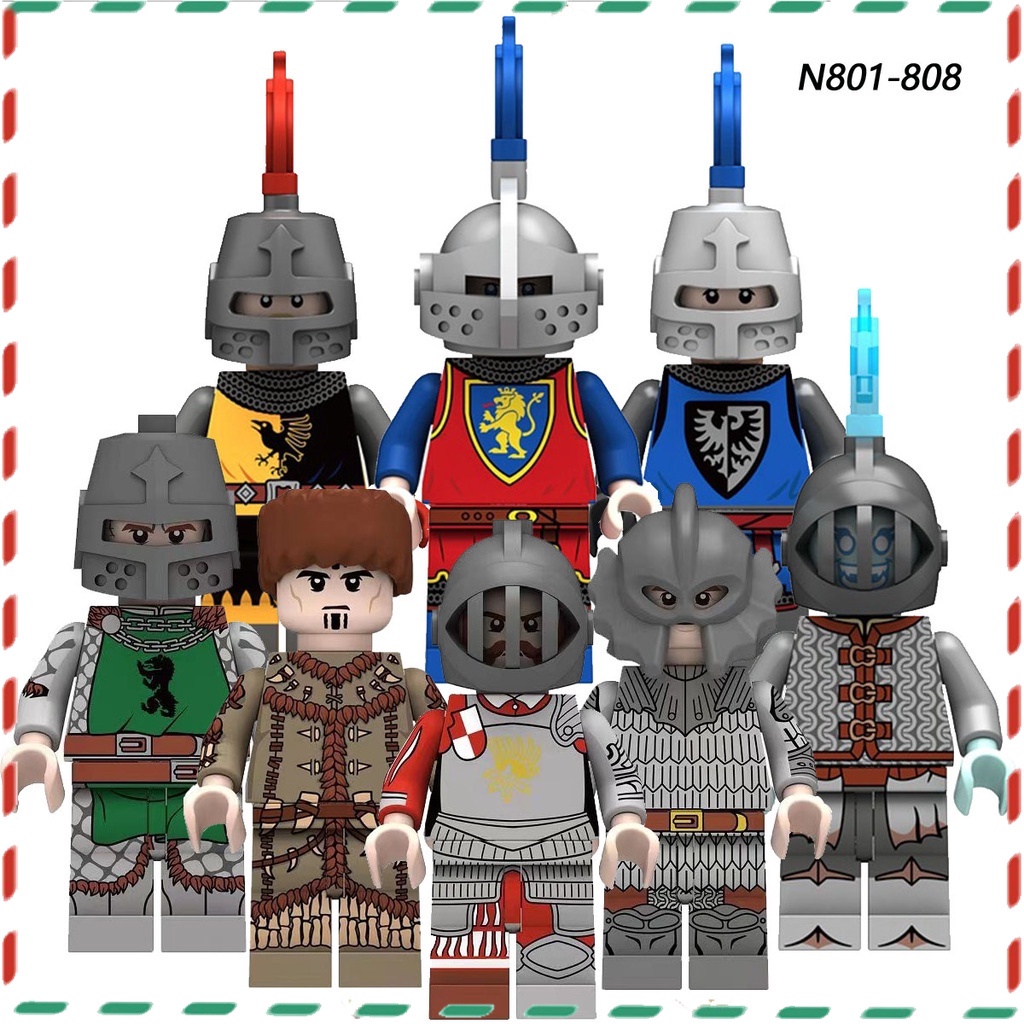 拼裝益智玩具中世紀城堡黑闇騎士小人仔模型玩具