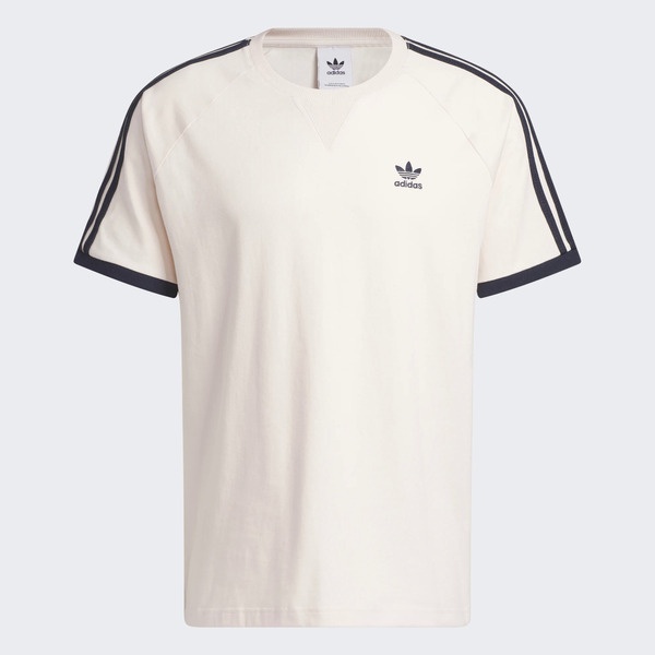 Adidas Sst 3 Stripe Te IC5539 男 短袖上衣 T恤 運動 休閒 棉質 舒適 穿搭 米 黑