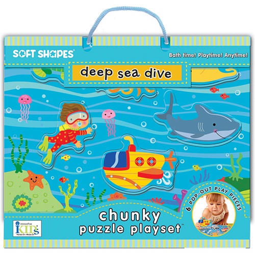 Soft Shapes Chunky Puzzle: Deep Sea Dive一起潛入深海吧!(盒裝)/FHIONA GALLOWAY【禮筑外文書店】