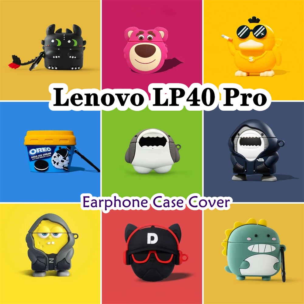 LENOVO 適用於聯想 LP40 Pro 保護套卡通狗頭軟矽膠耳機套 NO.2