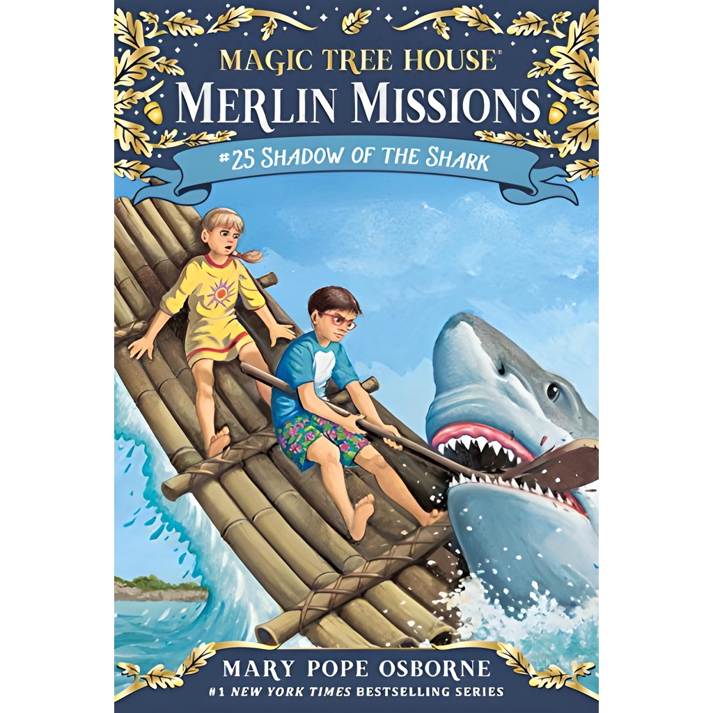 Merlin Mission #25: Shadow of the Shark (平裝本)/Mary Pope Osborne Magic Tree House: Merlin Missions 【禮筑外文書店】