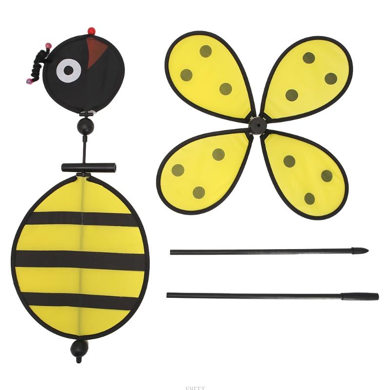 ✿ 大型蜜蜂風車旋風陀螺家庭庭院花園裝飾兒童兒童玩具