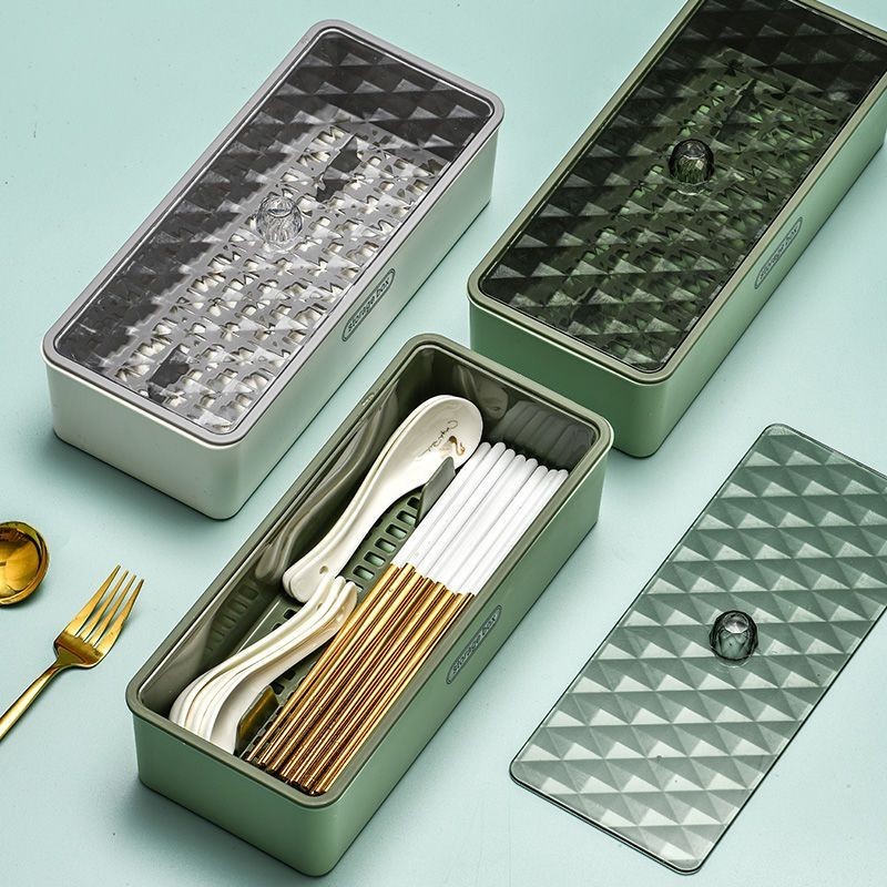 筷子籠帶蓋置物架家用防塵可拆洗筷子簍廚房瀝水放筷勺子收納盒 筷子筒