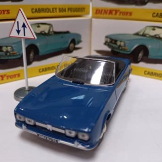 Dinky Toys Atlas 1/43 標緻合金敞篷汽車模型 Peugeot 504 深藍絕版車模