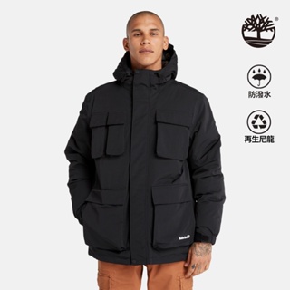 Timberland 男款黑色防潑水多功能保暖外套|A26SK001