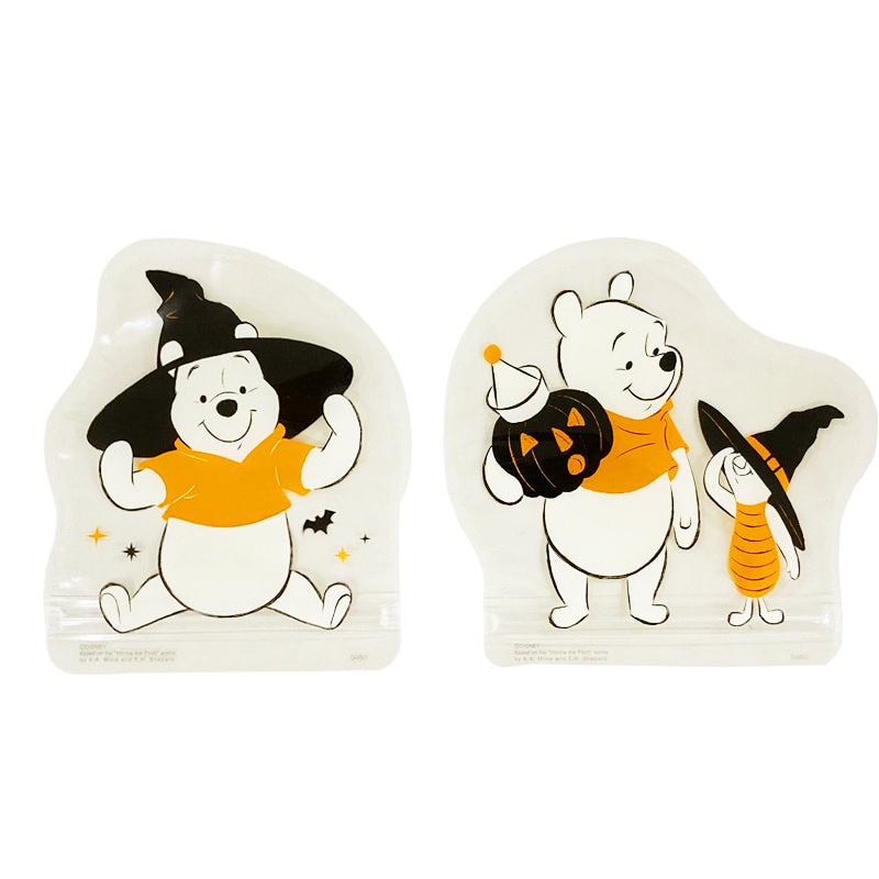 D【日本進口正品】期間限定! Halloween 小熊維尼 萬聖節 夾鏈袋(4枚入) 夾鏈袋 袋 拉鍊袋 造型袋 餅乾