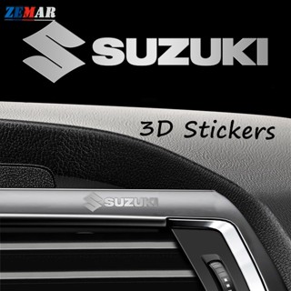 SUZUKI 鈴木汽車標誌 3D 金屬貼紙創意裝飾汽車車窗 Fhshion 車門內飾適用於鈴木 ERTIGA XL7 S