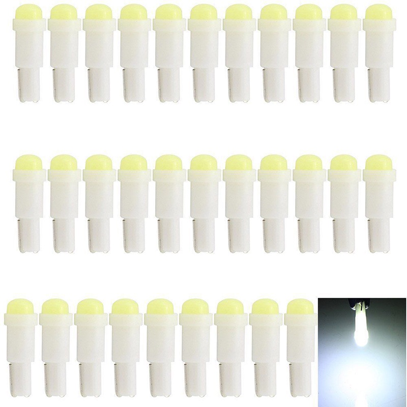 20 件裝 T5 COB LED 儀表板門閱讀量規燈泡白色