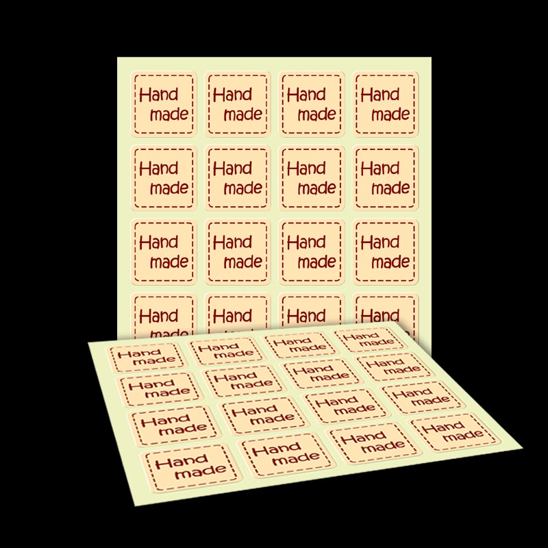現貨【烘焙貼紙】封口貼紙方形 handmade不乾膠 西點盒 餅乾盒 禮物裝飾 標籤貼紙 320貼