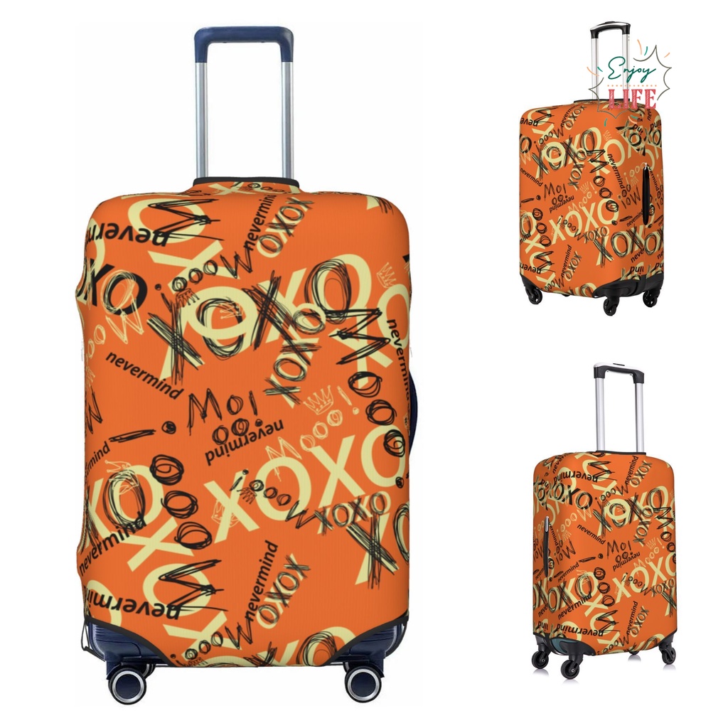 Xo 現貨客制化卡通旅行行李箱保護套手提箱蓋拉桿箱防塵套禮物007
