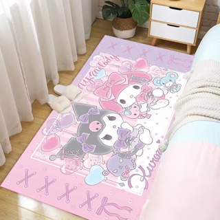床頭毯臥室家用卡通女孩kuromi地墊melody可愛滿公主房間地毯