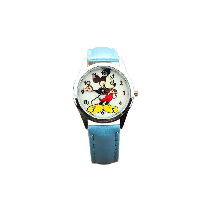 【N1ne】兒童手錶 卡通米奇米妮手錶 中大童卡通米老鼠石英手錶  學生腕錶 手指指針米奇皮帶表