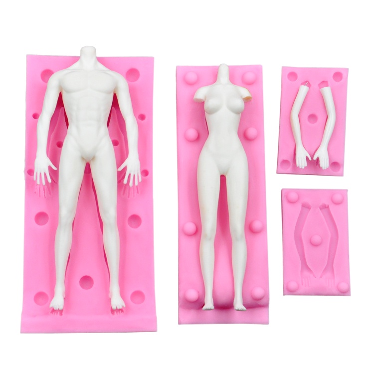 【現貨】粘土人體全身素體人偶矽膠模具DIY大型身體男女四肢腿模 矽膠模具