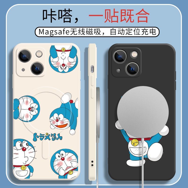 蘋果iphone 15 14 13 12 11 pro max plus mini手機殼哆啦A夢卡通叮噹貓Magsafe