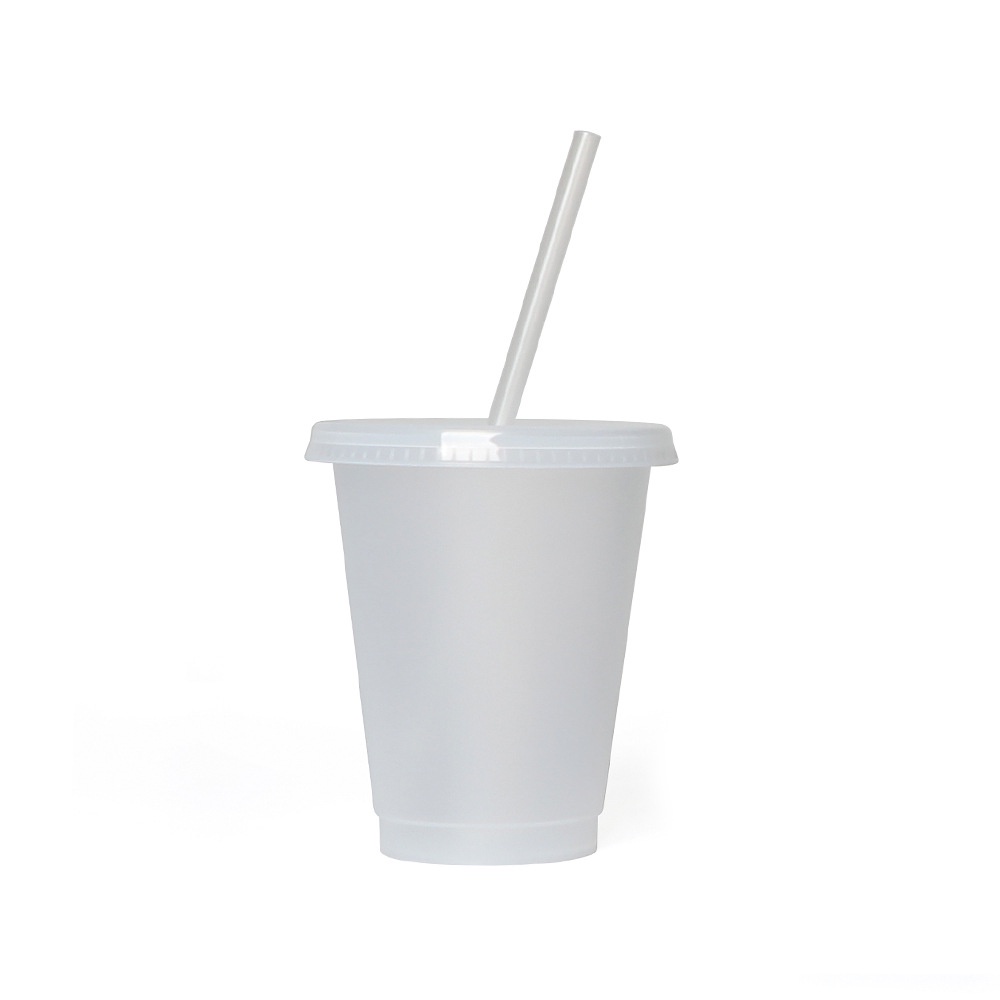 透明工廠單層16oz吸管杯飲料吸管現貨兒童可愛1.18矮杯直供pp實色 塑膠杯